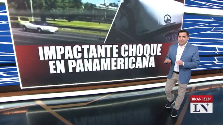 Impactante choque en la Panamericana