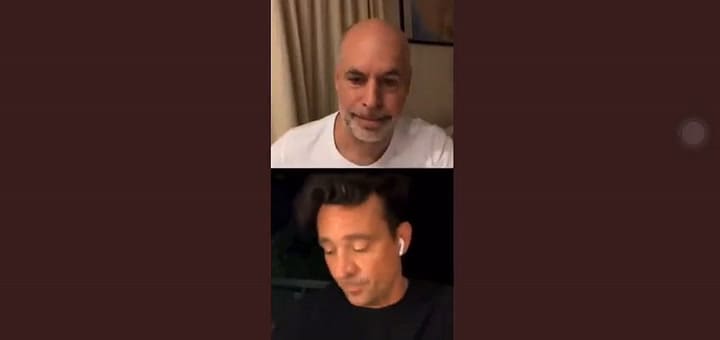 Polémica por los dichos de Chano Charpentier en un vivo de Instagram con Horacio Rodríguez Larreta