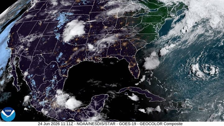 Satélite de la NOAA hoy