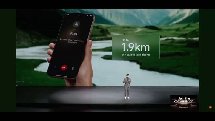 Xiaomi presentó una función de llamadas sin señal de hasta 1,9 km de alcance