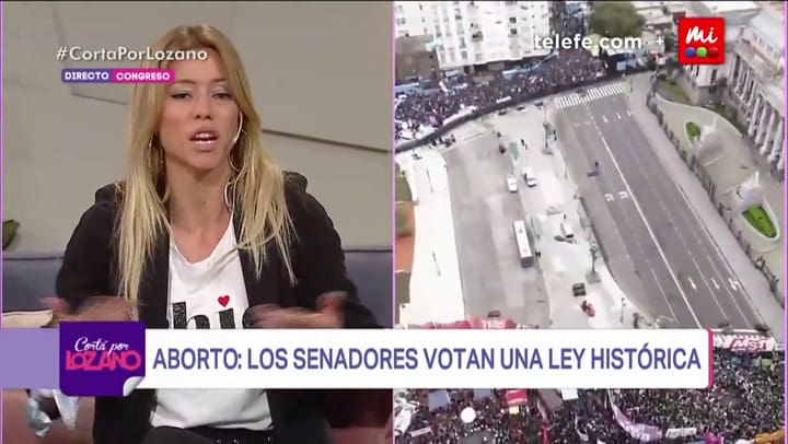 Verónica Lozano y Nicole Neumann se cruzaron por la legalización del aborto Fuente: YouTube
