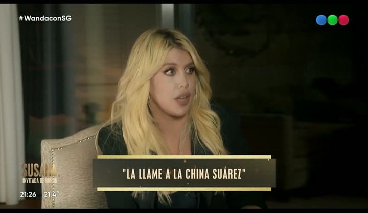 Wanda Nara confirmó que llamó a la China Suárez tras descubrir los chats