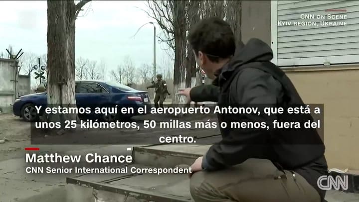 El encuentro de los periodistas con los soldados rusos (Gentileza CNN)