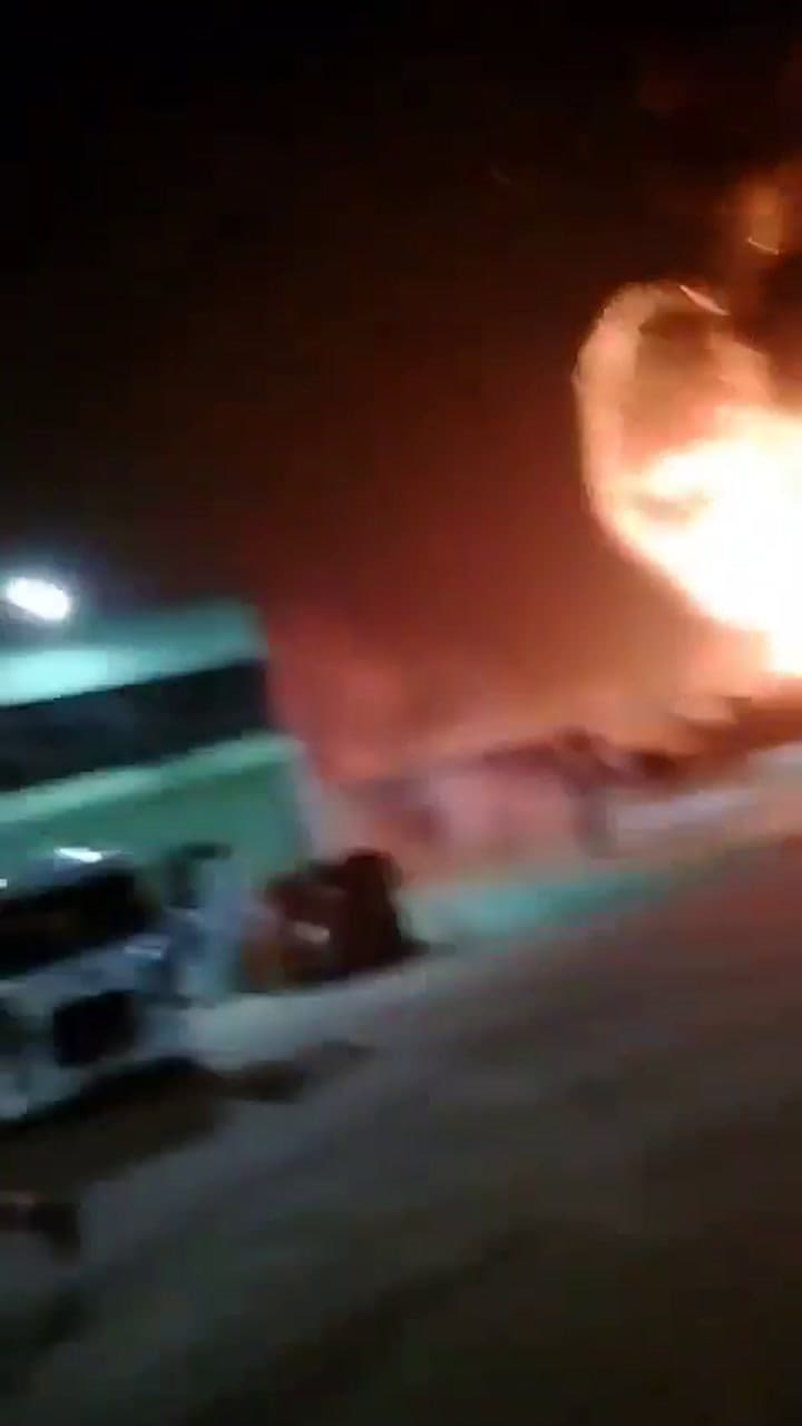 Fuertes imágenes del incendio en Ezeiza