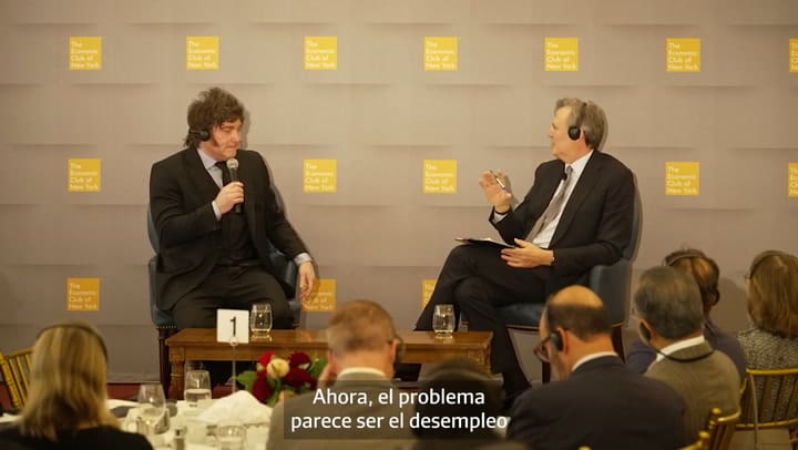 JAVIER MILEI HABLA DEL DESEMPLEO