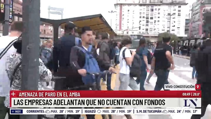 La UTA amenaza con un paro para este lunes 8 de abril