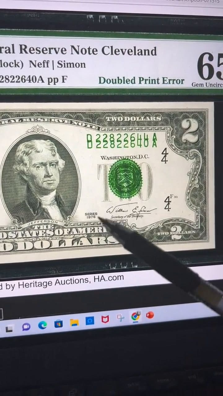 Billete 2 Dls