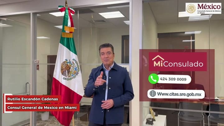 El consulado mexicano móvil estará en Florida a finales de marzo