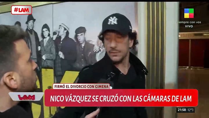 Nico Vázquez confirmó que se divorció de Gime Accardi