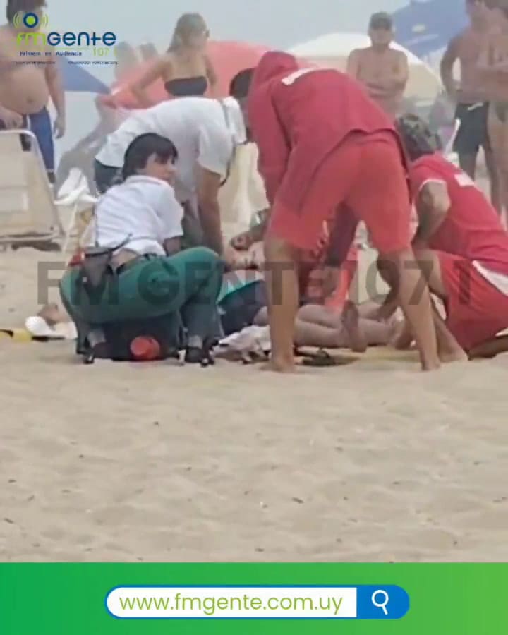 En Punta del Este: un argentino fue reanimado por guardavidas tras convulsionar ante la picadura de un insecto