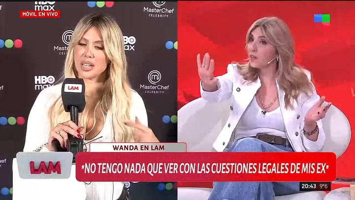 El cruce de Wanda Nara y Karina Iavícoli en LAM