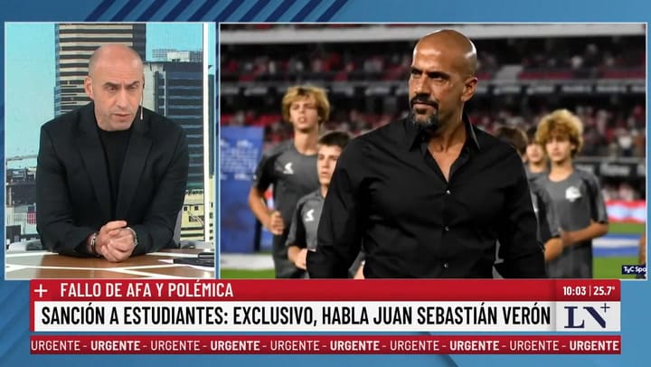 Exclusivo LN+: Verón rompe el silencio tras la sanción de la AFA