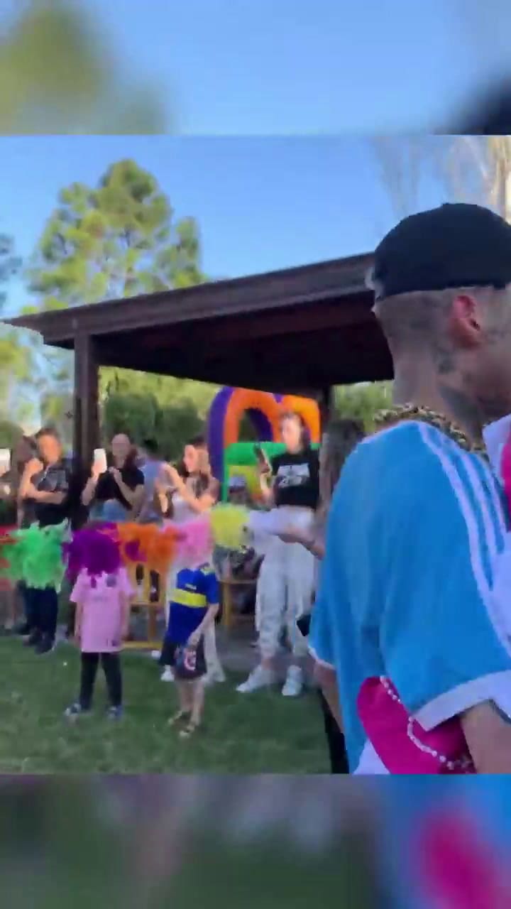 L-Gante y Tamara Báez festejaron juntos el cumpleaños de su hija