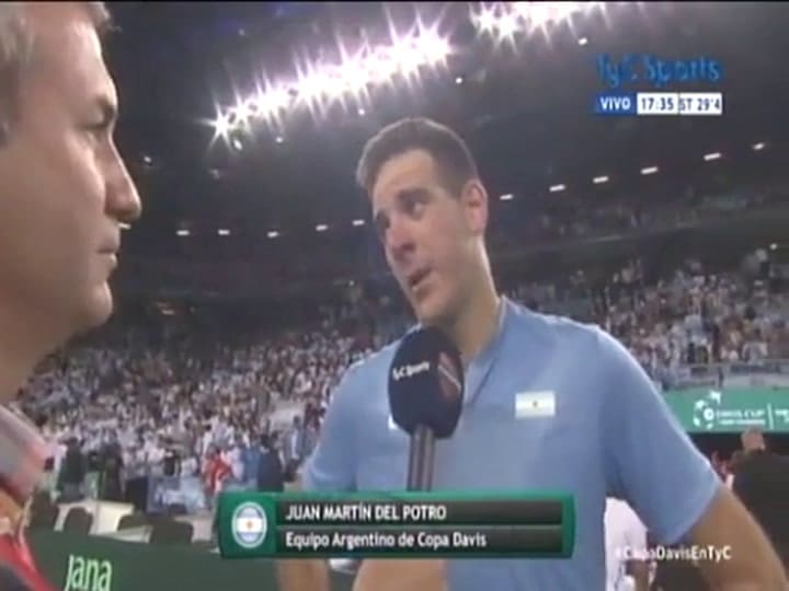 La palabra de Del Potro tras el triunfo ante Karlovic