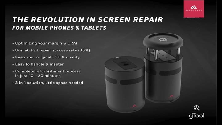 Máquina que repara vidrios rotos de celulares en minutos - Fuente: YouTube