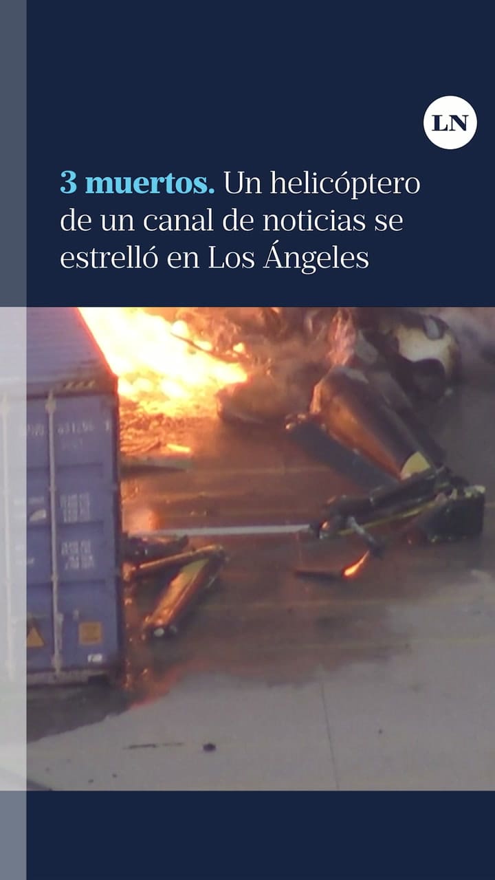 3 muertos. Un helicóptero de un canal de noticias se estrelló en Los Ángeles