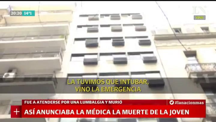Así anunció la médica la muerte de la joven