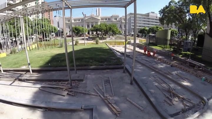 Reinauguración de la Plaza Houssay en 2015