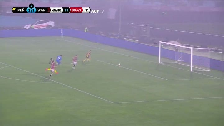 El gol de Leonel Jaime en la goleada de Peñarol
