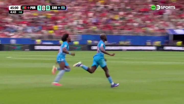 Wissa, el autor del gol de Congo ante Portugal