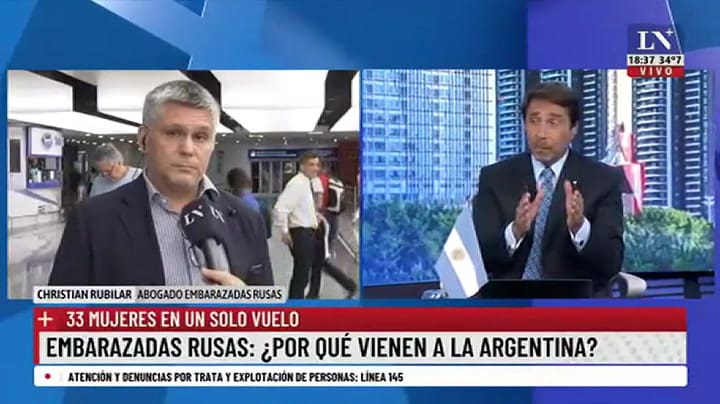 El picante cruce entre Feinmann y el abogado de las embarazadas rusas