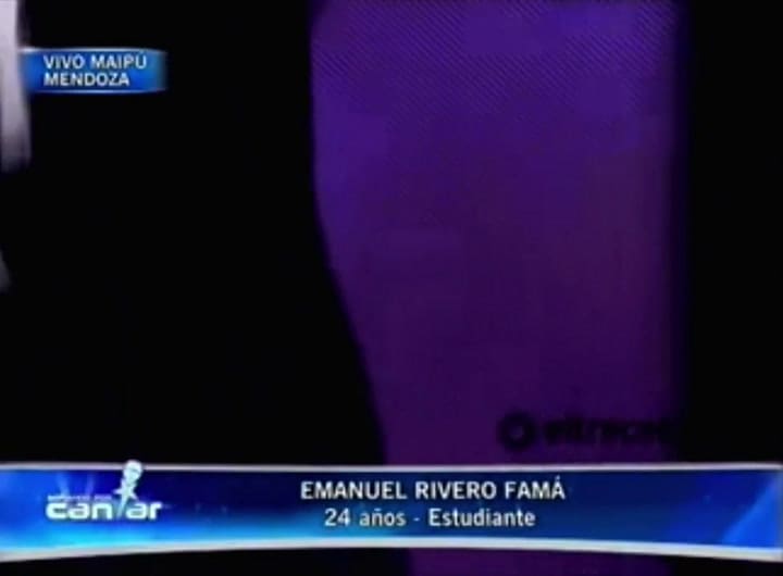 Emanuel Rivero Famá en Soñando por cantar - Fuente: eltrece