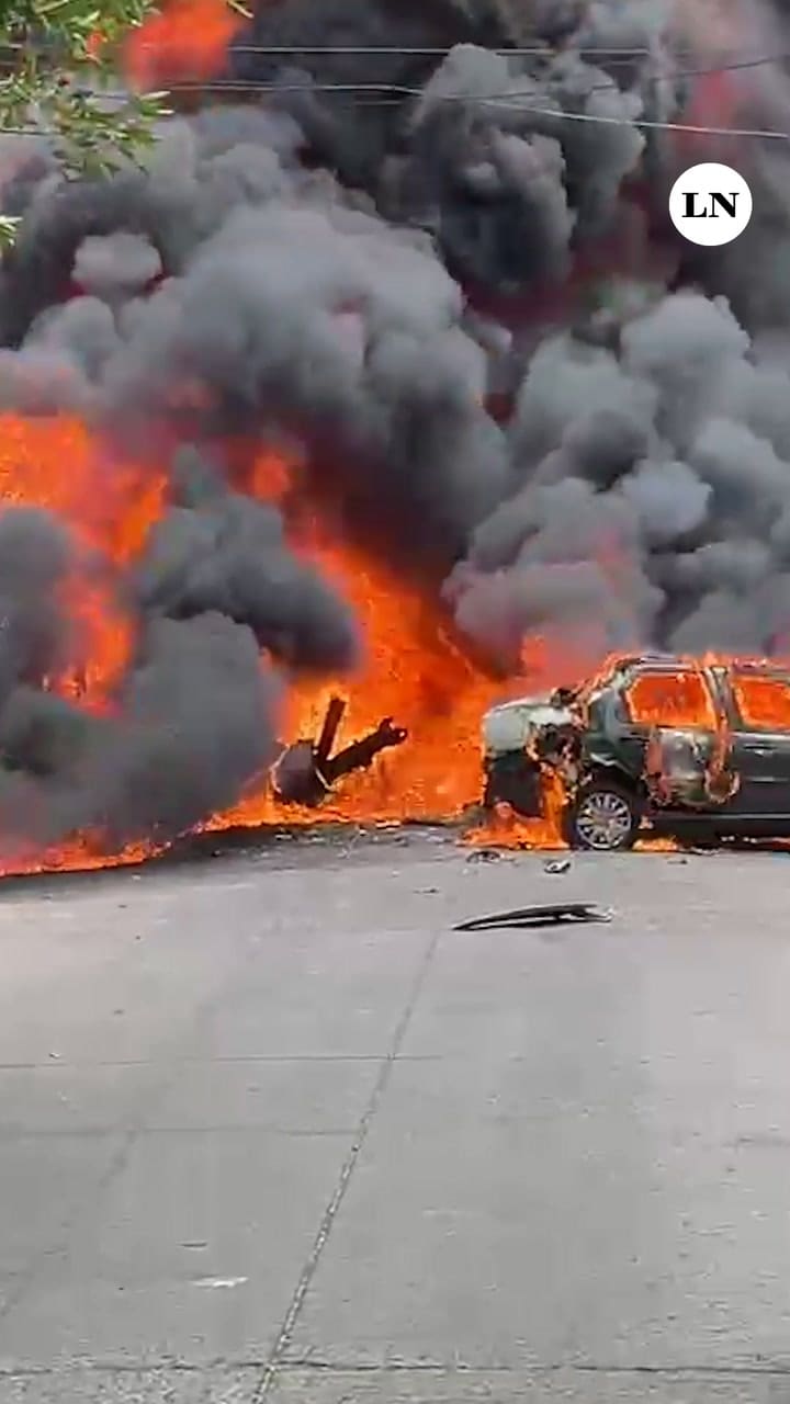 Así fue el momento de la explosión del avión que se estrelló en San Fernando