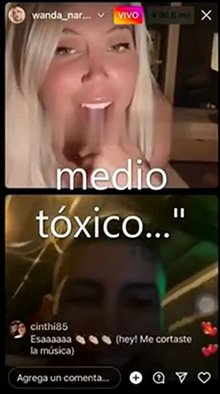 Wanda Nara lanzó un ácido comentario a L-Gante en un vivo.