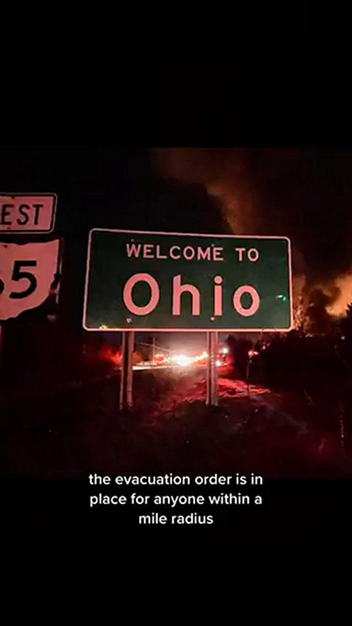 Ocurrió hace unos días en Ohio, EEUU y por tanto no es escándalo mundial, un Chernóbil que ocultan.
