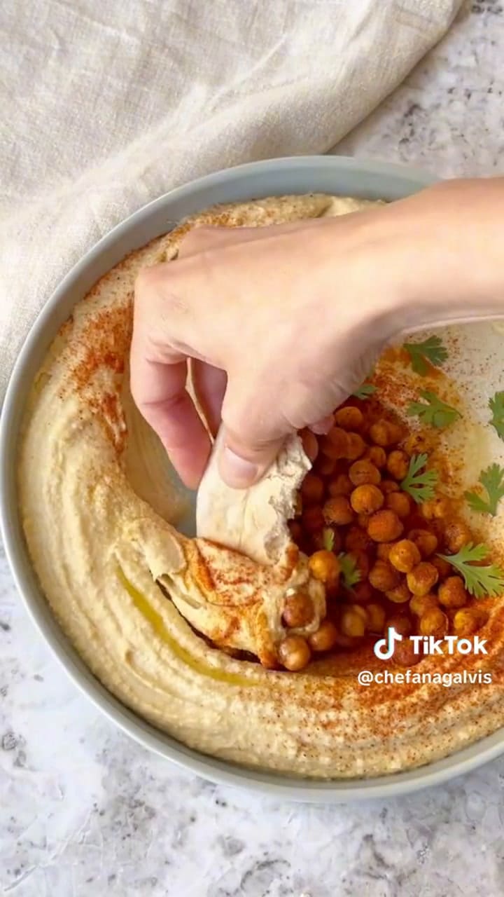 Receta fácil de hummus de garbanzos