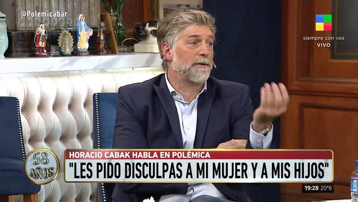 Horacio Cabak: 'Le pido disculpas a mi mujer y a mis hijos' - Fuente: América