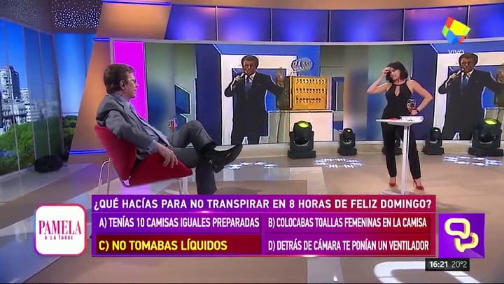 Silvio Soldán en Pamela a la tarde