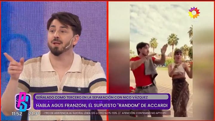 Qué dijo Agustin Franzoni sobre los rumores de romance con Gimena Accardi