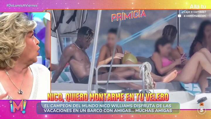 La televisión española mostró la intimidad de las vacaciones de Williams