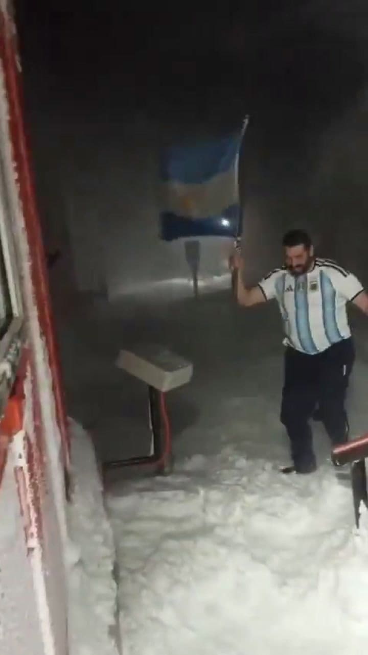 El festejo más austral del triunfo ante Inglaterra