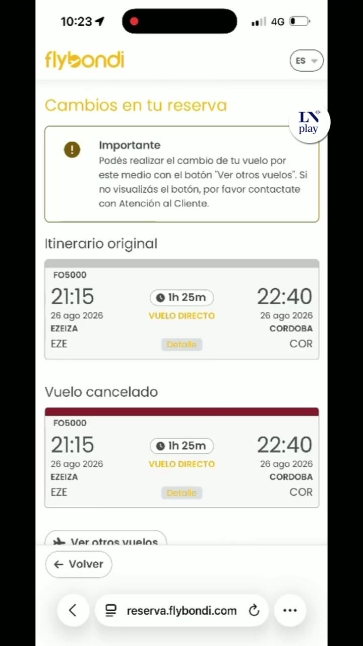 La odisea de volar en Fly Bondi