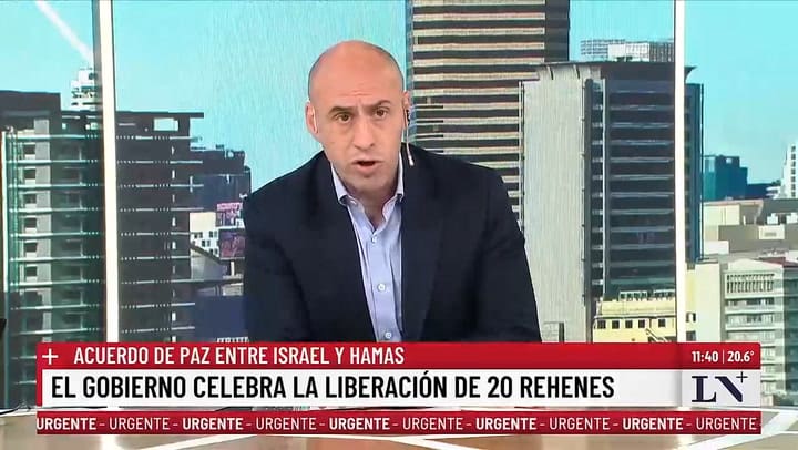 Roni Kaplan, vocero del ejercito isareli, con LN+