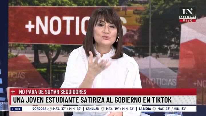 Luciana Olfman, la tiktoker que critica al gobierno a través de hilarantes sketchs y cosecha miles d