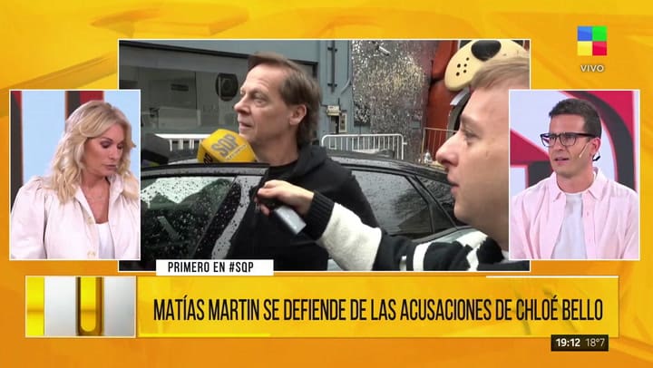 Matías Martin negó que las acusaciones de Chloé Bello sean para él