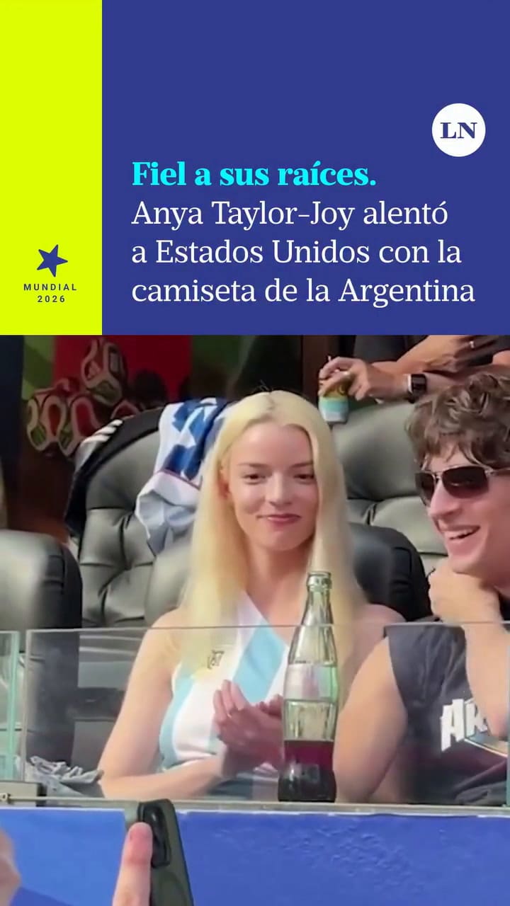 La actriz Anya Taylor-Joy alentó a Estados Unidos con una camiseta de Argentina