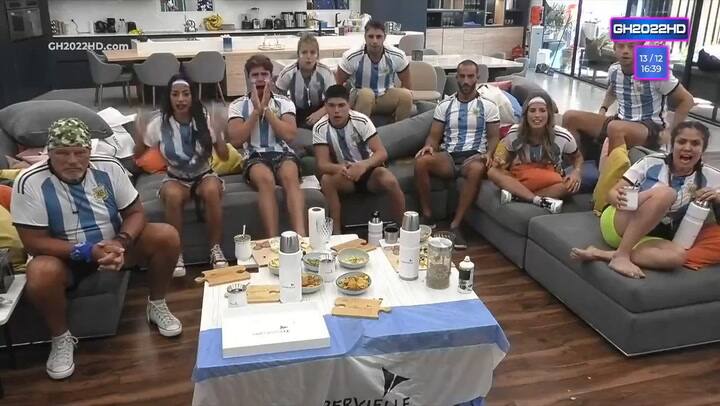 Segundo gol de Argentina. Así celebran los participantes de Gran Hermano