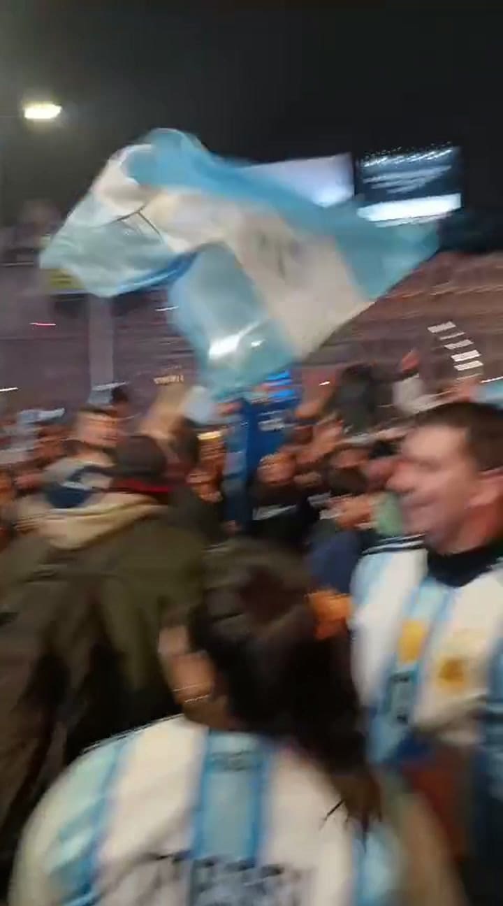 El festejo en el Obelisco