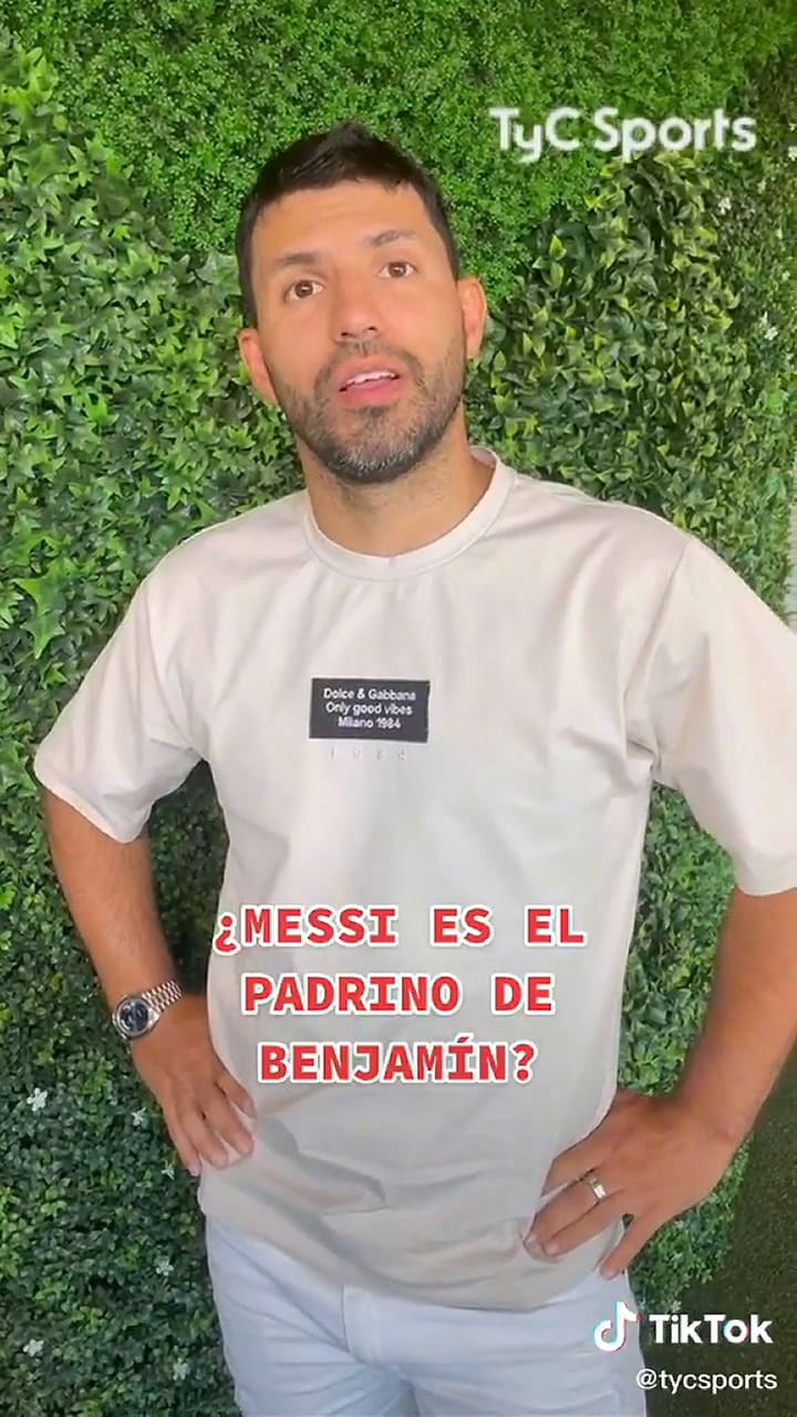 El Kun Agüero desmintió que Messi sea el padrino de su hijo