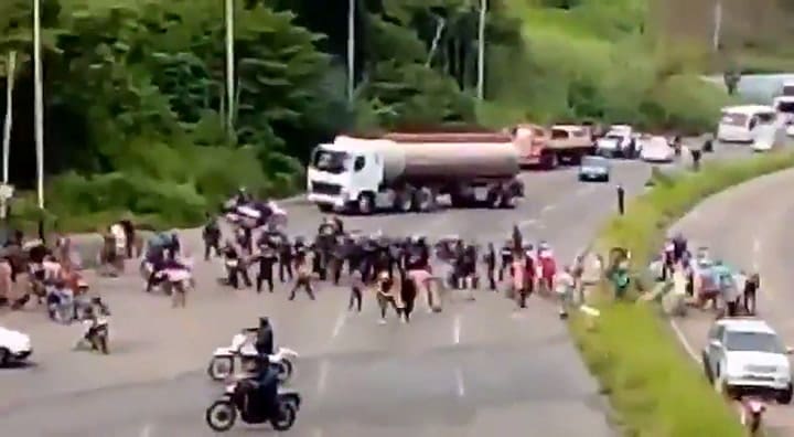 El incidente ocurrió ayer en el estado de Táchira - Fuente: Twitter