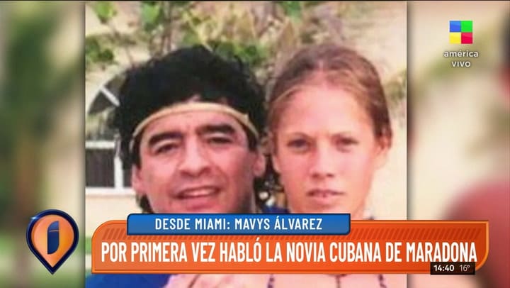 Habló Mavys Álvarez, la mujer cubana que estuvo con Diego Maradona siendo menor de edad