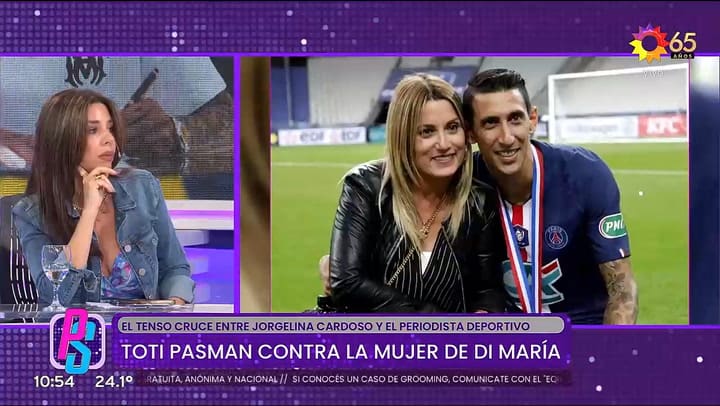 El cruce de Toti Pasman con Ángel Di María y Jorgelina Cardoso