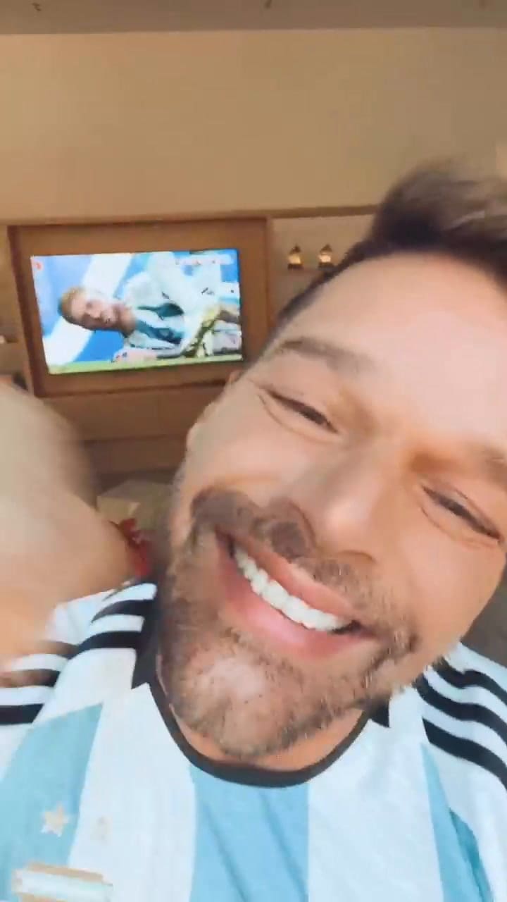 Ricky Martin festejó desatado el campeonato del mundo: “Dios, qué locura”