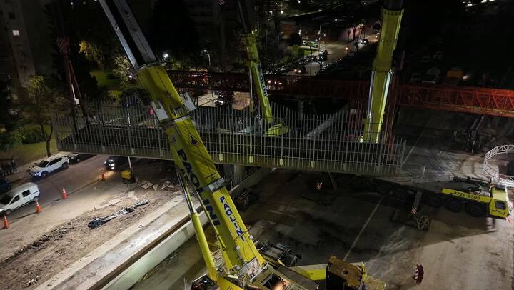 Obras en la autopista Dellepiane