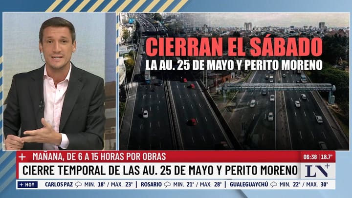 LN+: como sera el cierre de autopistas