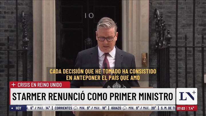 Renunció el primer ministro del Reino Unido, Keir Starmer